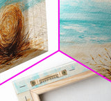 Beach Grass, coastal wall art, farmhouse decor, nautical painting, seascape painting, framed canvas print, panoramic art