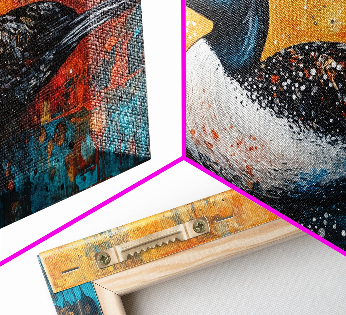 Loon Bird Painting, bird art, wildlife art, nature painting, teal wall art, framed canvas print, lake decor, rustic wall art