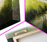 Marshland Landscape Art, nature painting, green wall art, botanical prints, landscape painting, framed canvas print, rustic decor
