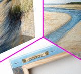 Marsh Painting, Coastal Landscape Art, Nautical Wall Art, Rustic Art, Framed Canvas Print, Extra Wide Art, Nature Inspired Artwork