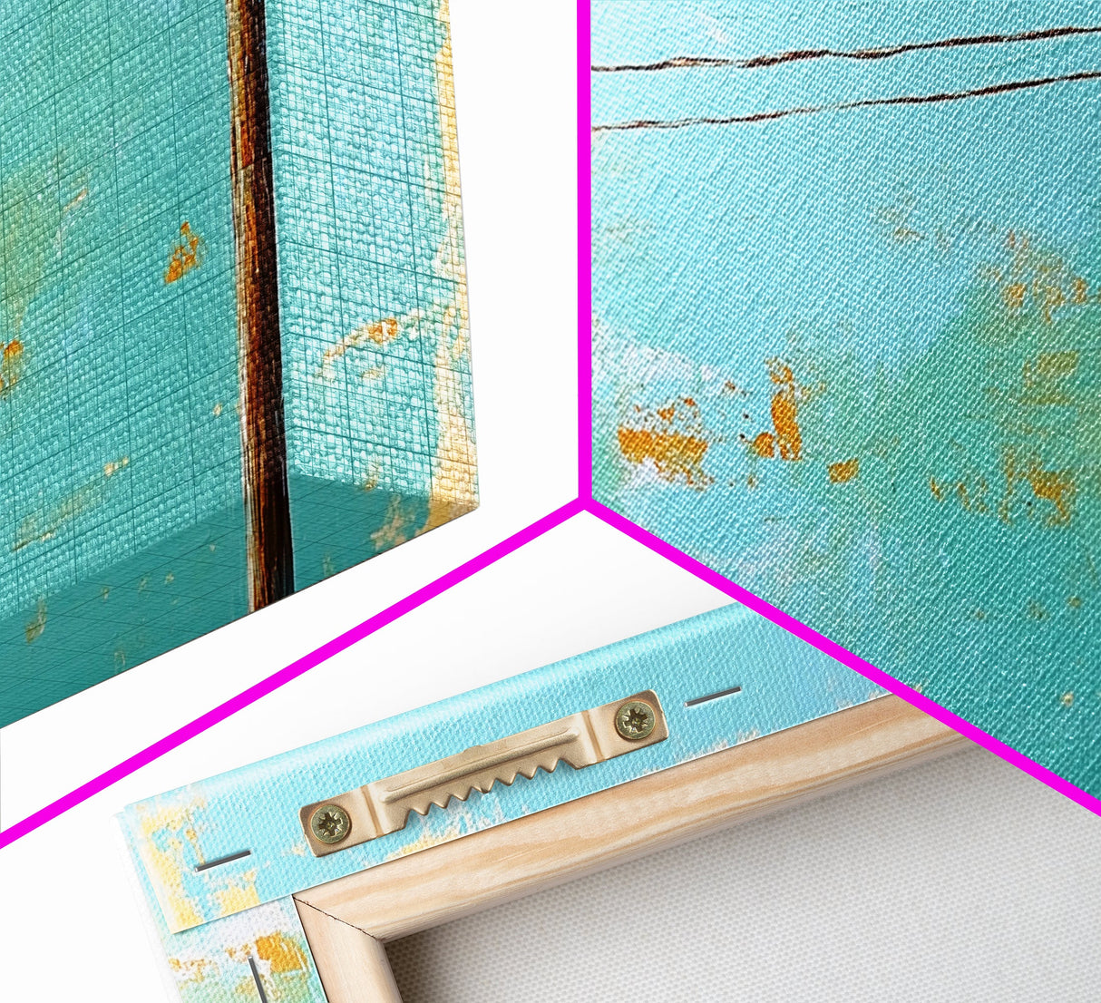 Power Lines, minimalist art, boho wall art, extra wide art, blue and green wall art, wabi sabi art, above sofa art, Canvas Print
