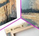 Marsh Landscape, Canvas Print, wabi sabi art, extra wide painting, panoramic wall art, minimalist landscape, soft neutral tones