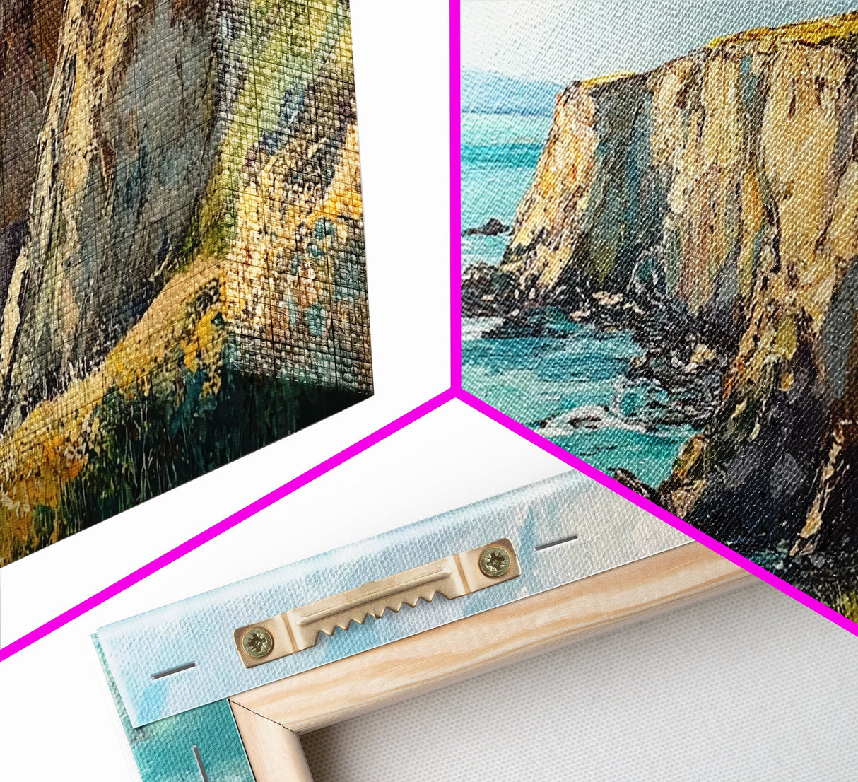 Ireland Painting, Coastal Cliffs, Ocean Landscape, Canvas Print, Nautical Wall Art, Coastal Landscape Art, Above Couch Art