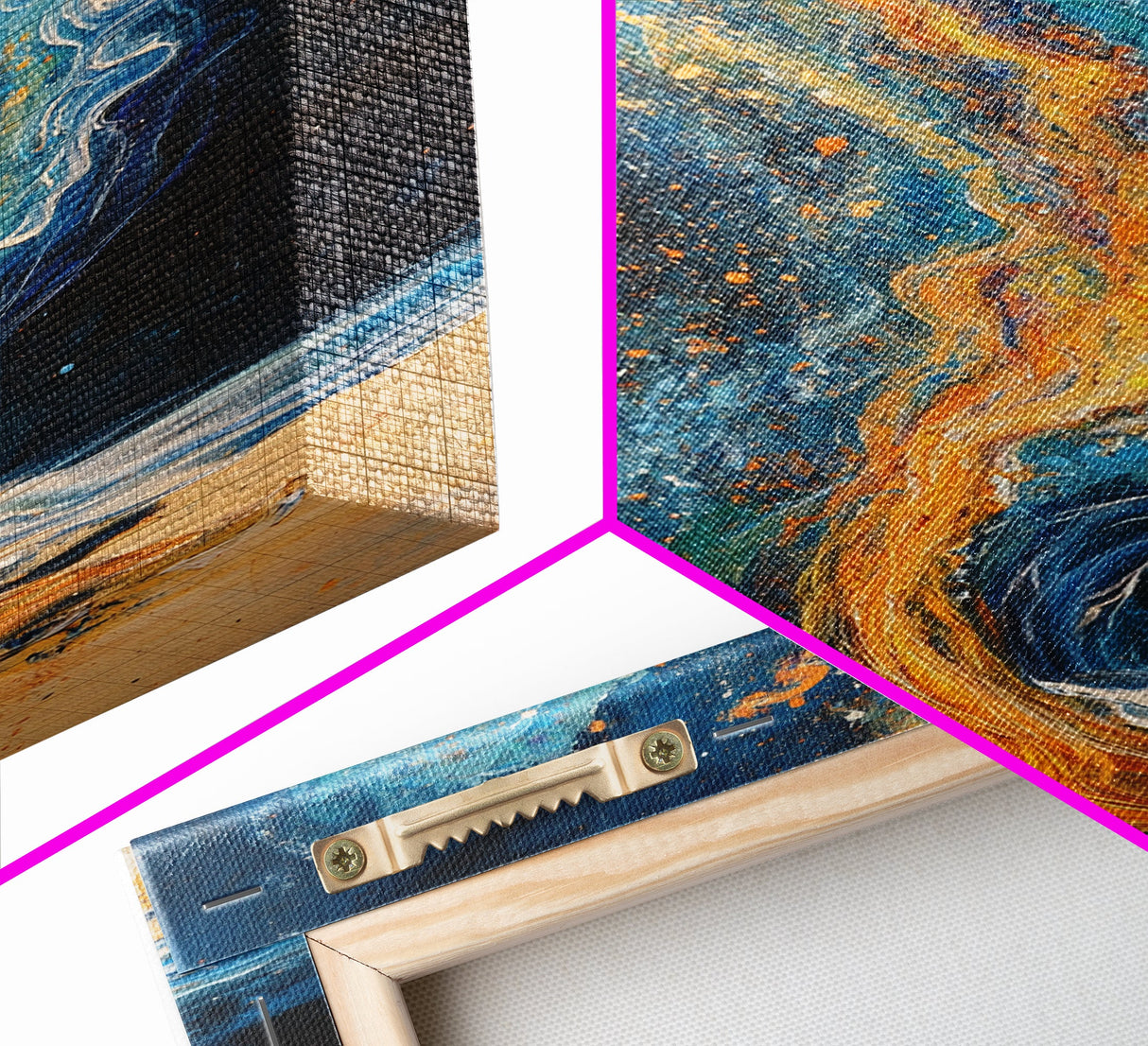 Fire and water, moody art, sacred geometry wall art, phoenix metal art, framed canvas print, abstract cosmic painting, mystical decor
