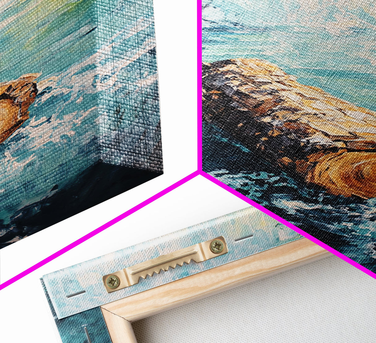 Log in Water, Forest at Dusk Painting, Rustic Nature Scene, Moody Wall Art, Blue and Green Decor, Framed Canvas Print