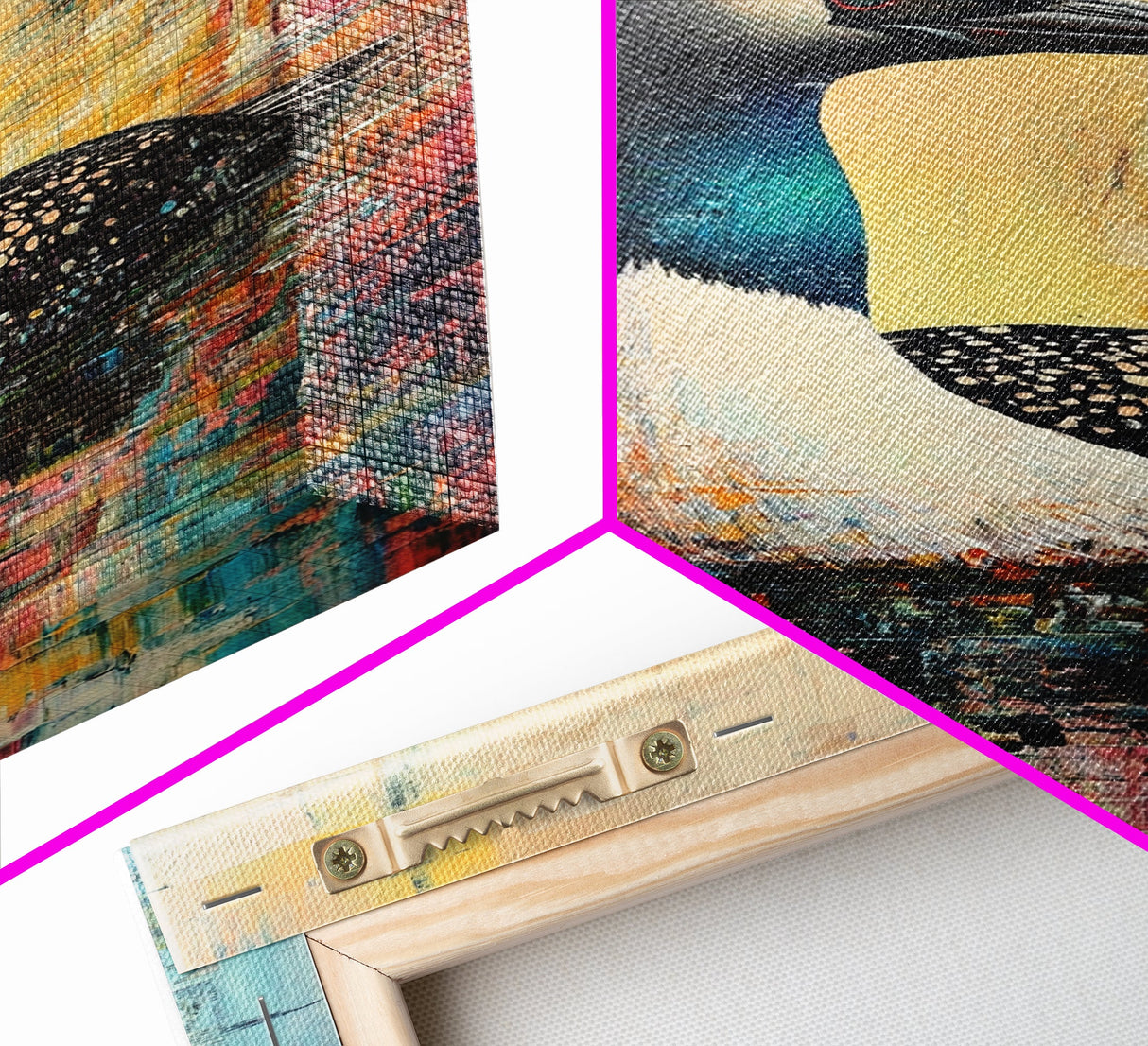 Loon Painting, bird art, blue and green wall art, moody art, gift idea for him, rustic decor, Framed Canvas Print, above couch art