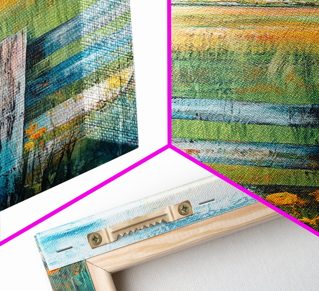 Field Sunset, wildflower painting, landscape painting, rustic wall art, nature wall art, bedroom art, framed canvas print, home decor