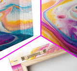Fluid Art Painting, Psychedelic Wall Art, Colorful Abstract Art, Trippy Art, Bedroom Wall Art, Canvas Print, Swirl Paint Decor