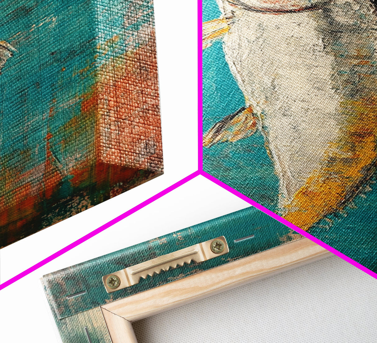 Vibrant Fish Painting Canvas Print Coastal Wall Art, Beach House Decor, Nautical Art, Ocean Inspired Artwork, Rustic Wall Decor