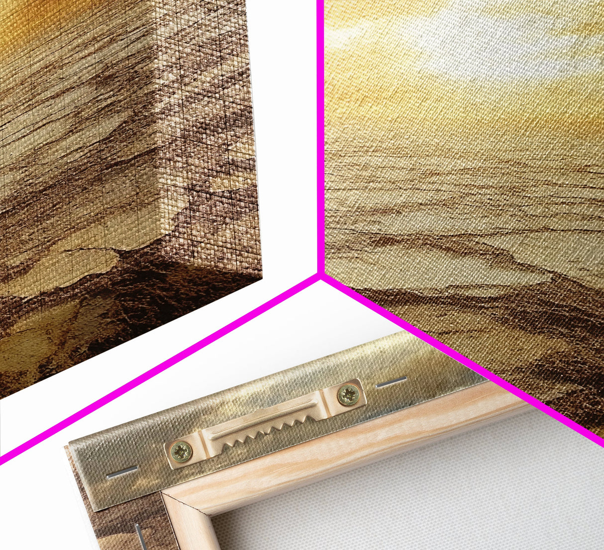 Golden Desert Sunrise Canvas Print, Southwest Wall Art, Nature Photography, Minimalist Landscape Art, Earthy Home Decor, Living Room Art