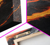 Molten Lava Flow Canvas Print Abstract Fire Art Modern Home Decor Dramatic Wall Artwork Industrial Style Accent Unique Gift Idea