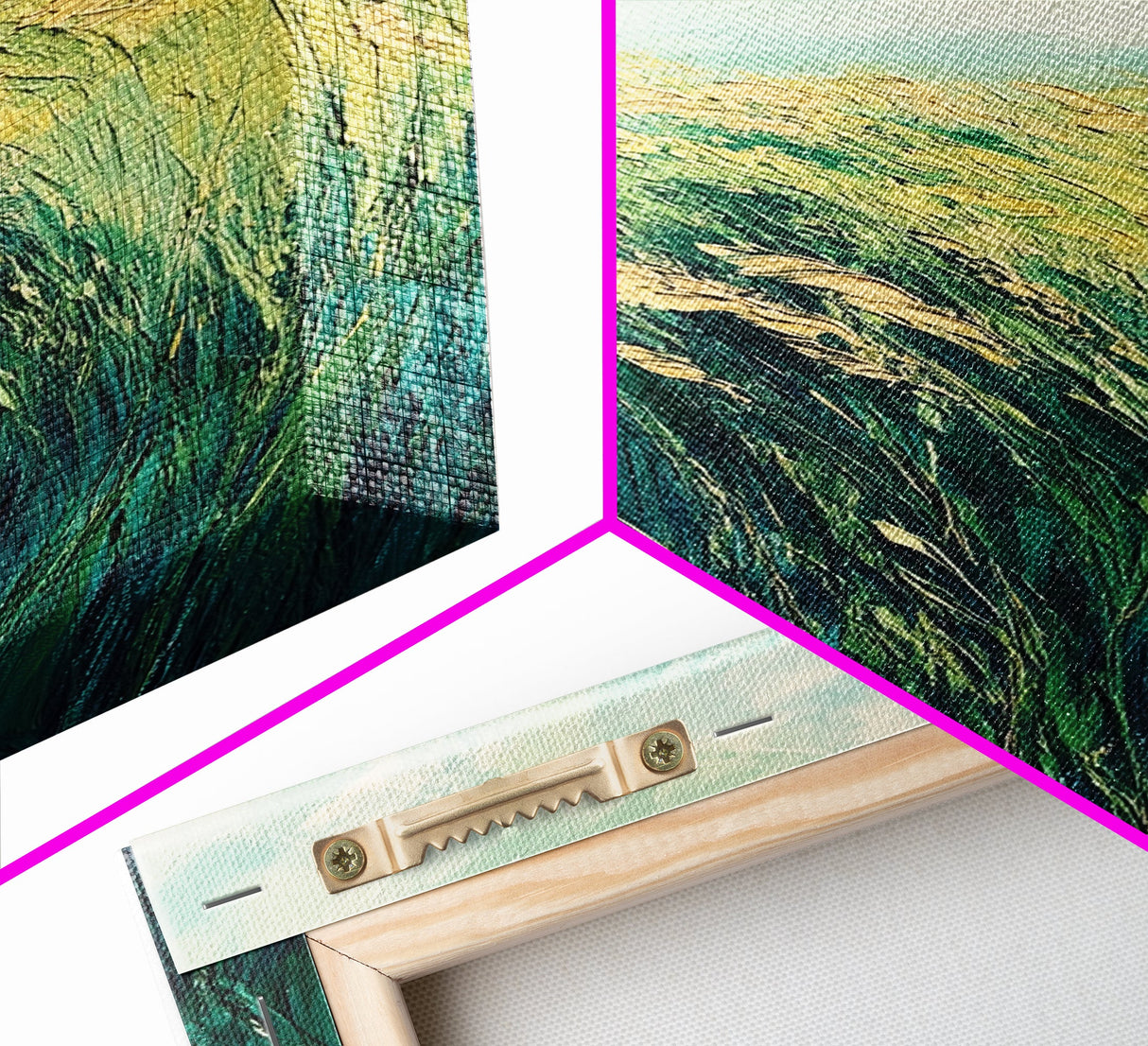 Wheat Field Landscape Canvas Print Rustic Farmhouse Wall Art, Golden Harvest Painting, Nature Art, Countryside Decor, Autumn Home Decor