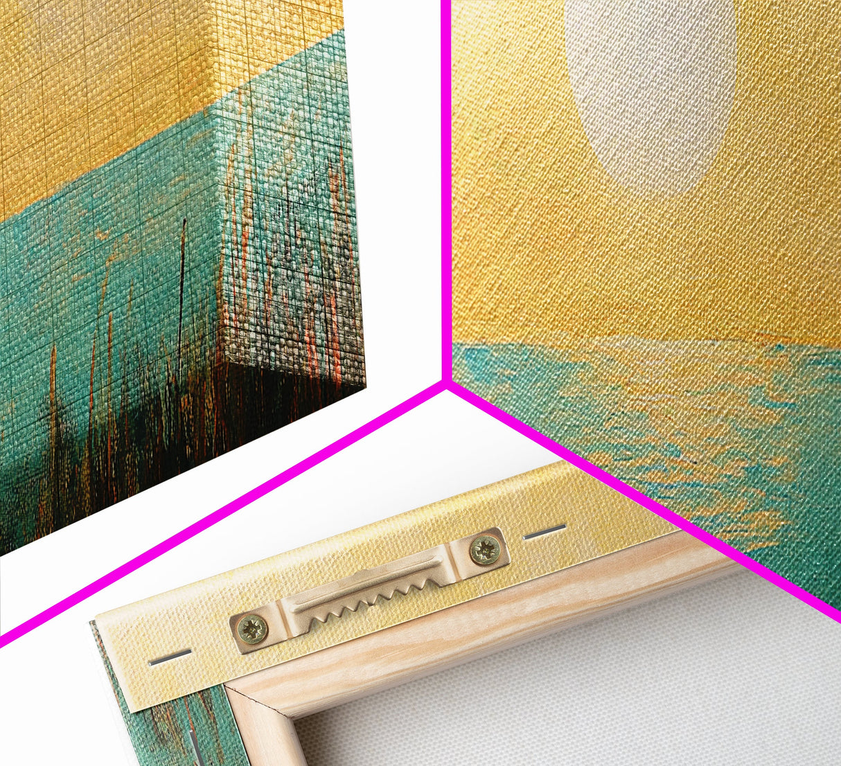 Golden Sunset Coastal Canvas Print, Minimalist Ocean Wall Art, Warm Beach Decor, Large Modern Art, Bedroom Wall Art, Nature Painting