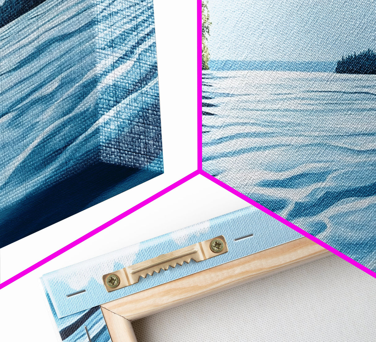 Tranquil Lake Scene, Peaceful Water Reflection Art, Minimalist Landscape, Blue Wall Art, Relaxing Office Decor, Large Wall Art