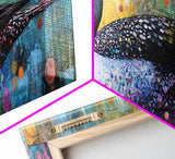 Vibrant Loon Art Framed Canvas Print Wildlife Decor Living Room Wall Art Colorful Bird Painting Modern Boho Home Accent Nature Gift
