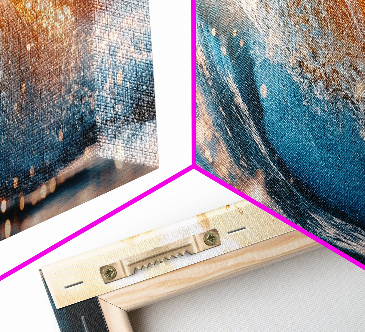 Sunset Wave Framed Canvas Print Ocean Photography Wall Art, Surf Art, Coastal Home Decor, Beach Aesthetic, Living Room Art