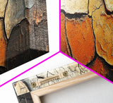 Cracked Earth, Textured Wall Art, Abstract Painting, Earthy Tones, Framed Canvas Print, Industrial Home Decor, Office Artwork