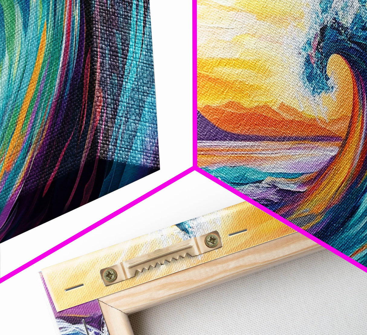 Ocean Wave, Dynamic Seascape Painting, Surfer’s Paradise Art, Coastal Decor, Canvas Print, Living Room Artwork, Beach House Art