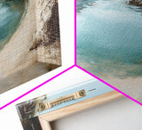 Hidden, Lagoon, Secluded, Beach, Canvas Print, Coastal Escape Art, Tranquil Water Scene, Bedroom Wall Art, Ocean Painting