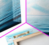 Serene Ocean Horizon Canvas Print Minimalist Beach Wall Art Tranquil Coastal Decor Calming Seascape Painting Zen Gift