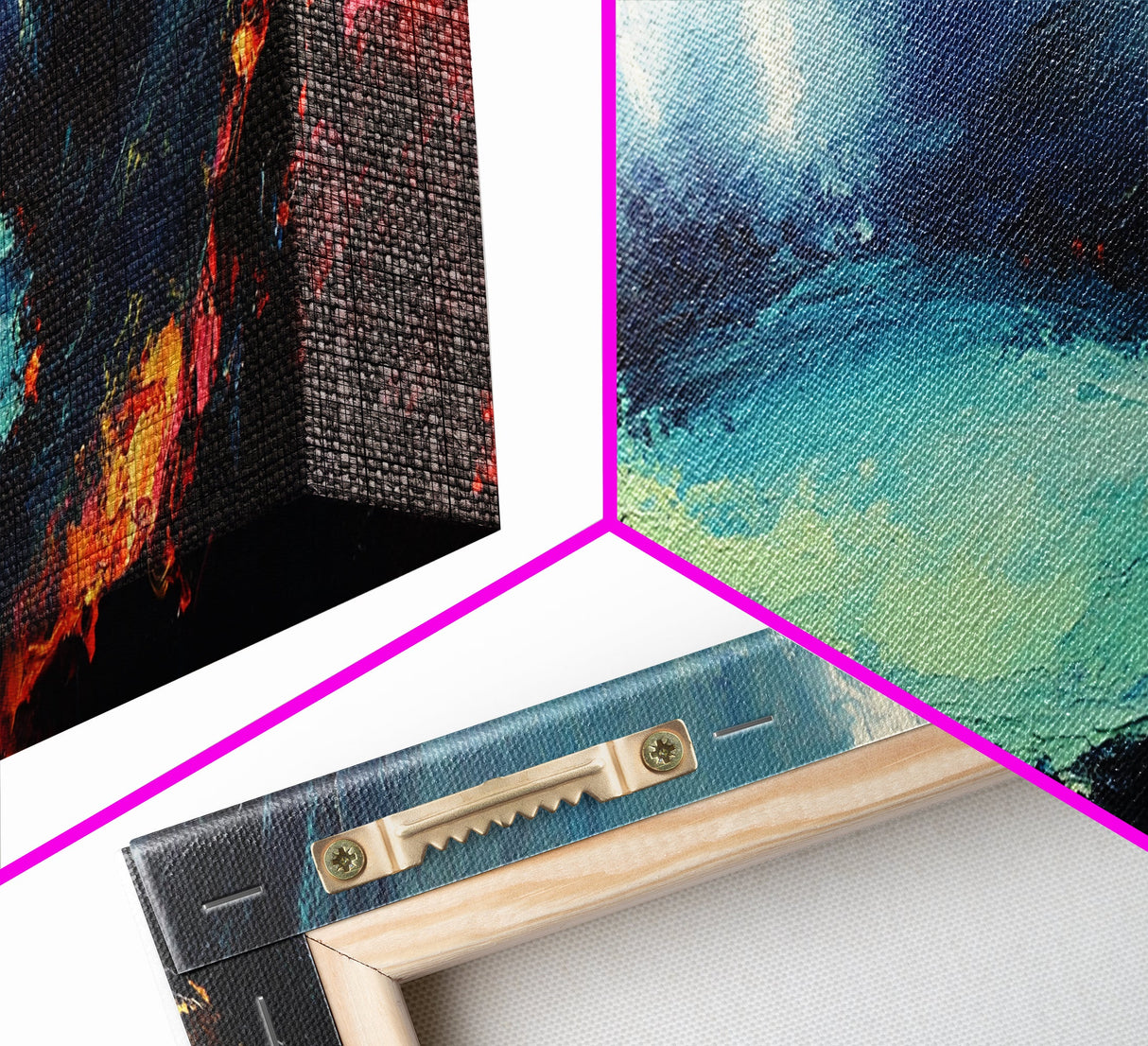 Volcanic Lake, Dramatic Scenery, Canvas Print, Dark Wall Art, Living Room Decor, Moody Landscape, Bold Colors, Office Wall Art