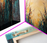 Wild Grass, Sunset Landscape Art, Serene Nature Painting, Farmhouse Wall Decor, Bedroom Wall Art, Home Print, Framed Canvas Print