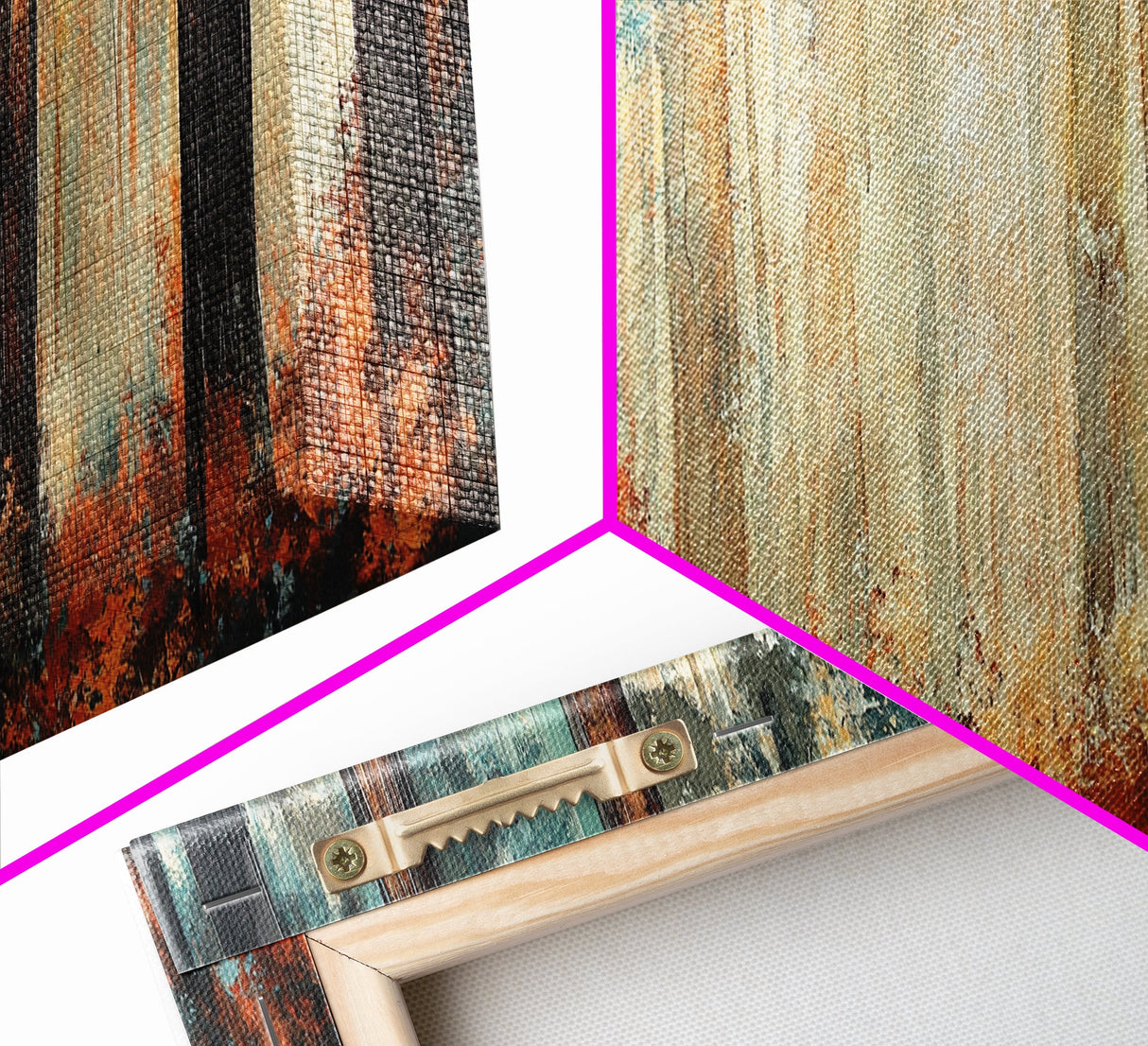 Autumn Forest Canvas Print, Rustic Fall Wall Art, Nature Landscape Painting, Cabin Decor, Earthy Tones, Cozy Living Room Art