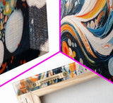 Abstract Swirl Painting, Colorful Modern Art, Bohemian Home Aesthetic, Creative Office, Studio Wall Decor, Canvas Print