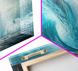 Turquoise Ocean Wave Canvas Print Coastal Photography Wall Art, Large Beach House Decor, Modern Living Room or Office Art, Gift Idea