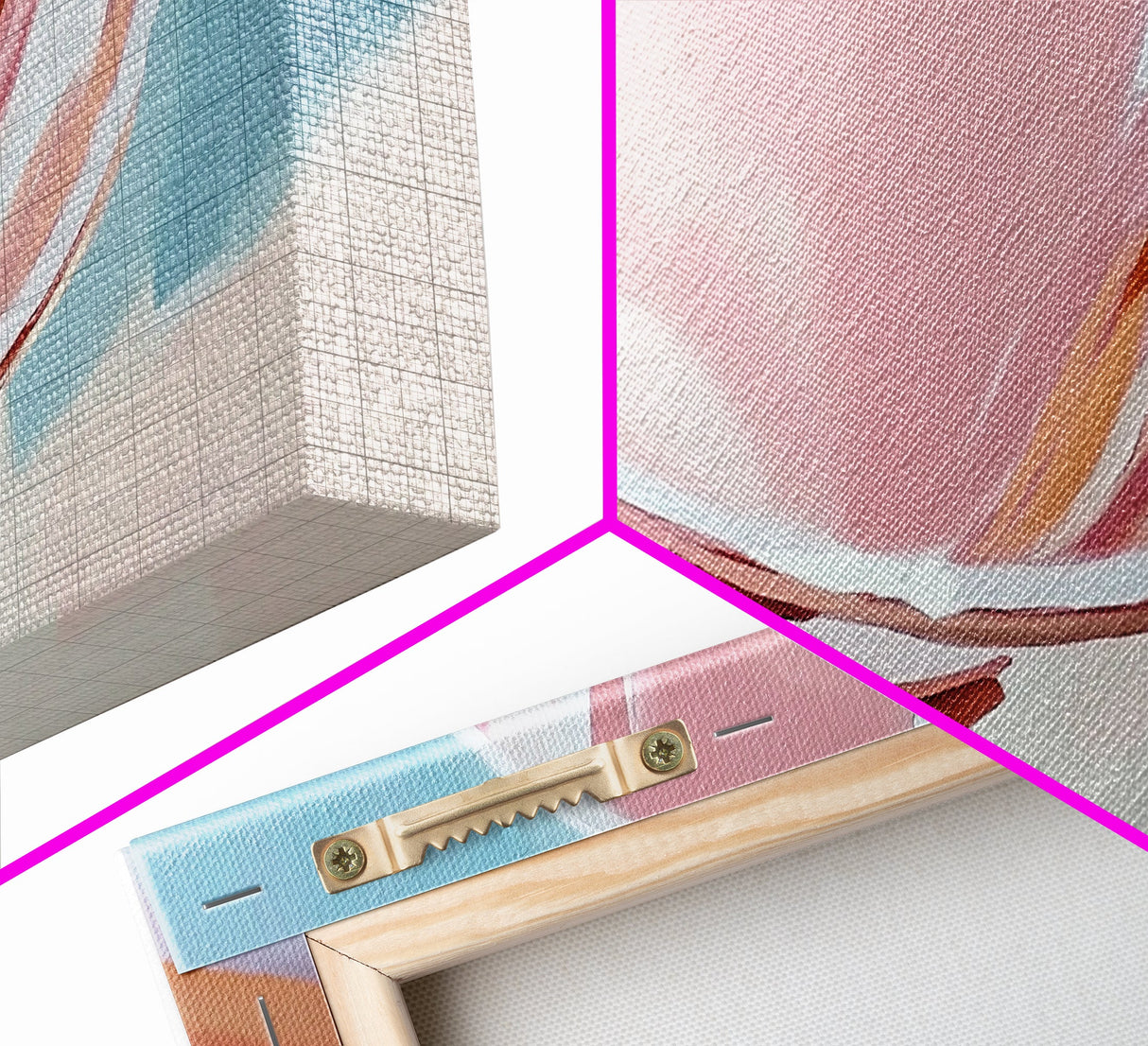 Pink Shell, Coastal Art, Beach Inspired, Canvas Print, Boho Wall Art, Minimalist Ocean Decor, Bedroom Wall Art, Beach House Gift