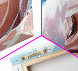 Ocean Wave, Surreal Seascape, Coastal Energy, Beach House Wall Art, Modern Nautical Decor, Blue and Pink Aesthetic, Canvas Print