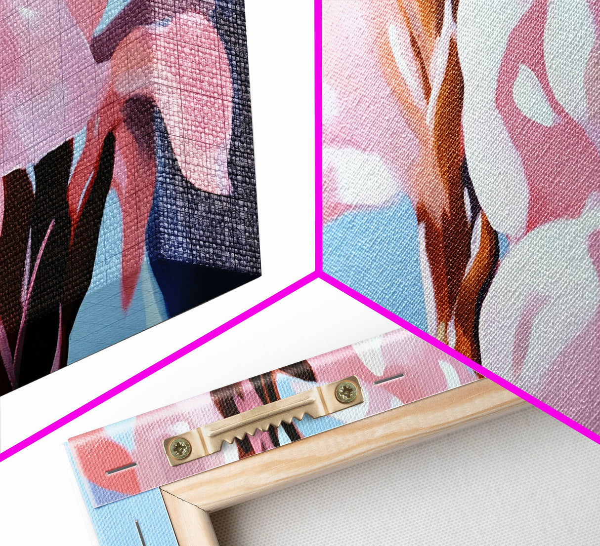 Pink Flowers, Floral Art, Nature Painting, Canvas Print, Spring Wall Decor, Botanical Artwork, Bedroom Decor, Minimalist Pastel Painting