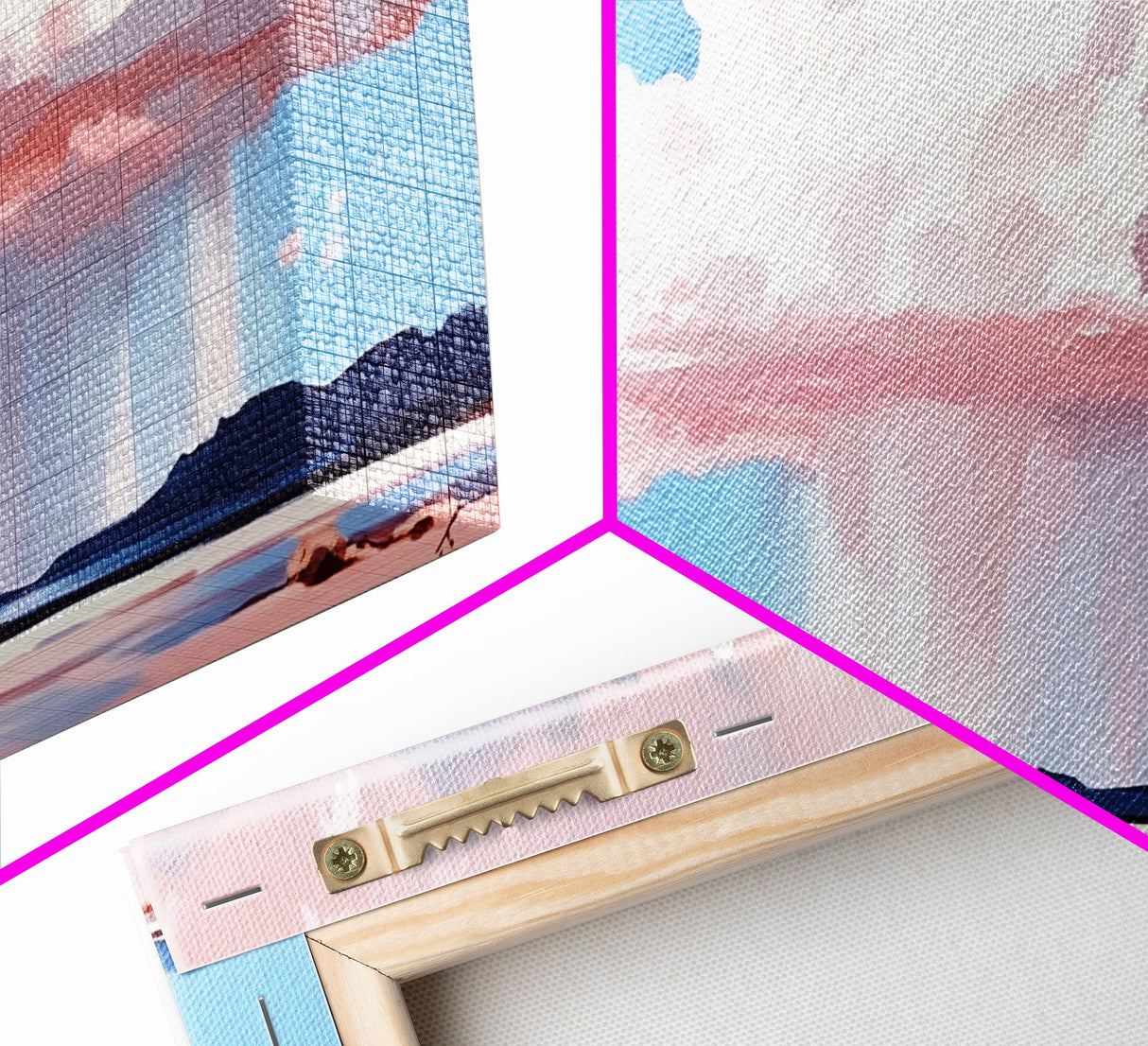 Rainstorm Horizon, Sky Art, Framed Canvas Print, Nature Wall Decor, Dreamy Landscape, Pastel Cloud Painting, Modern Home Vibes