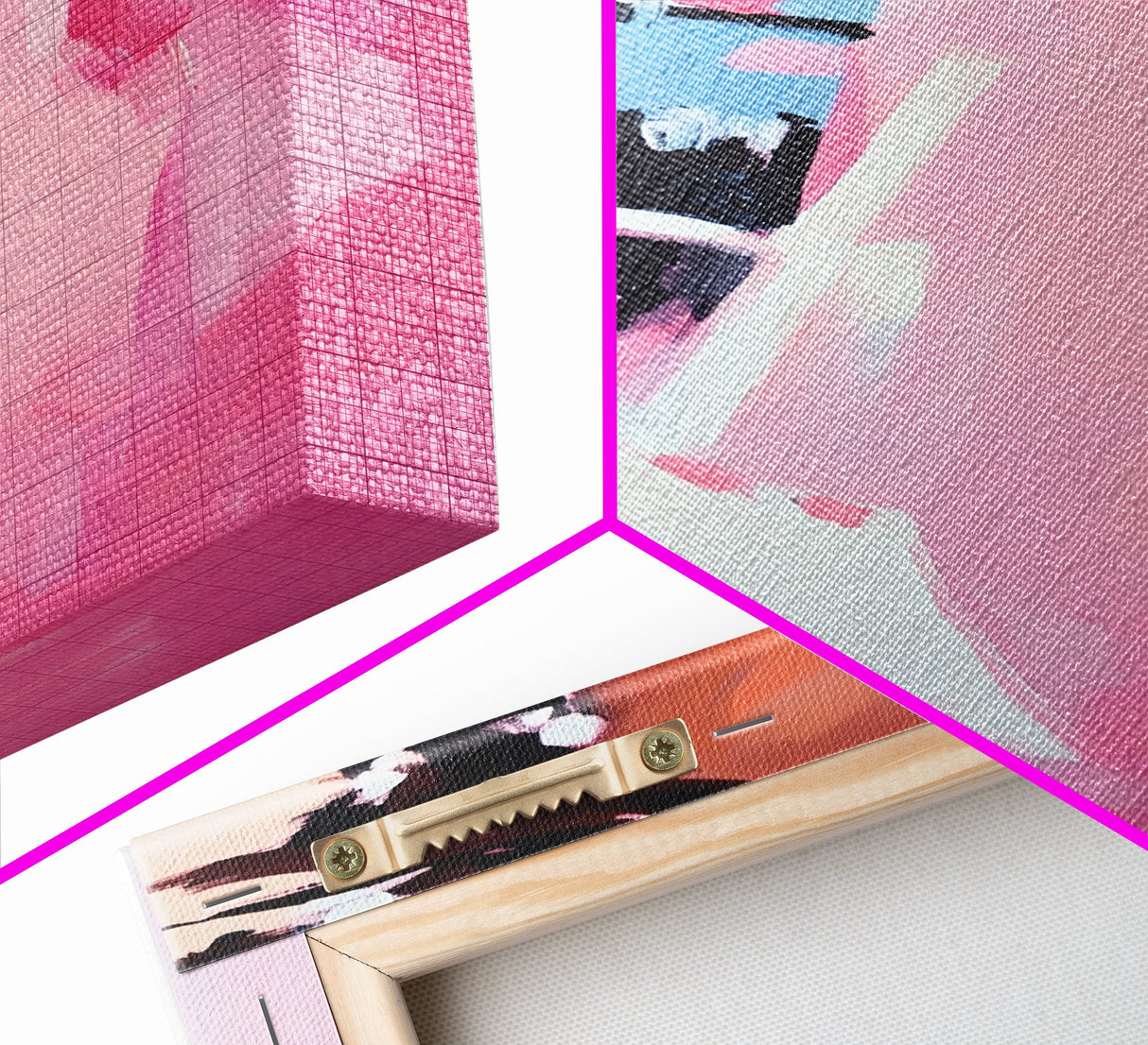 Mirror Ball, Feminine Glam Art, Abstract Reflection, Soft Pastel Aesthetic, Modern Minimalist Decor, Living Room Wall Art, Canvas Print