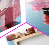 Pink Reflection, Modern Wall Art, Minimalist Decor, Aesthetic Print, Abstract Painting, Framed Canvas Print, Boho Bedroom Art, Gift