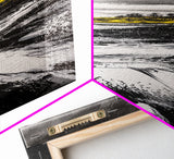 Dramatic Seascape, Stormy Ocean Art, Coastal Painting, Black and White Art, Monochrome Home Decor, Canvas Print, Living Room Accent