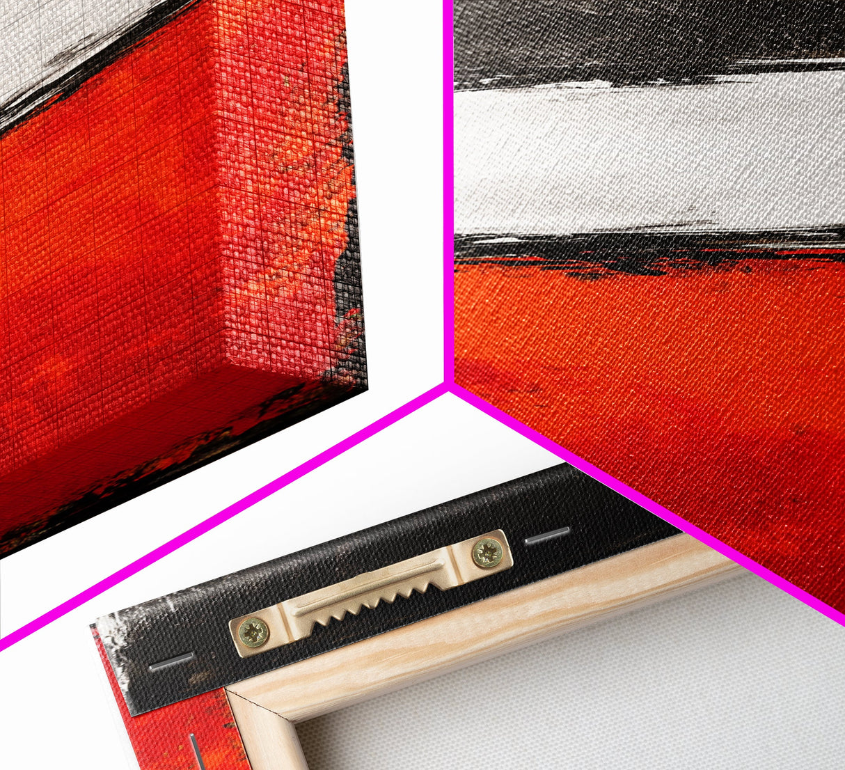 Bold Abstract, Red and Black, Minimalist Art, Contemporary Statement, Wall Decor, Framed Canvas Print, Modern Living Room Artwork