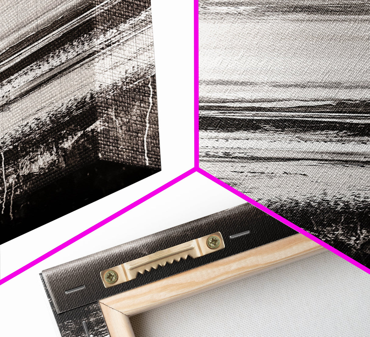 Moody Landscape Art, Black and White Painting, Nature Inspired Wall Decor, Rustic Home Accent, Modern Minimalist Style, Canvas Print