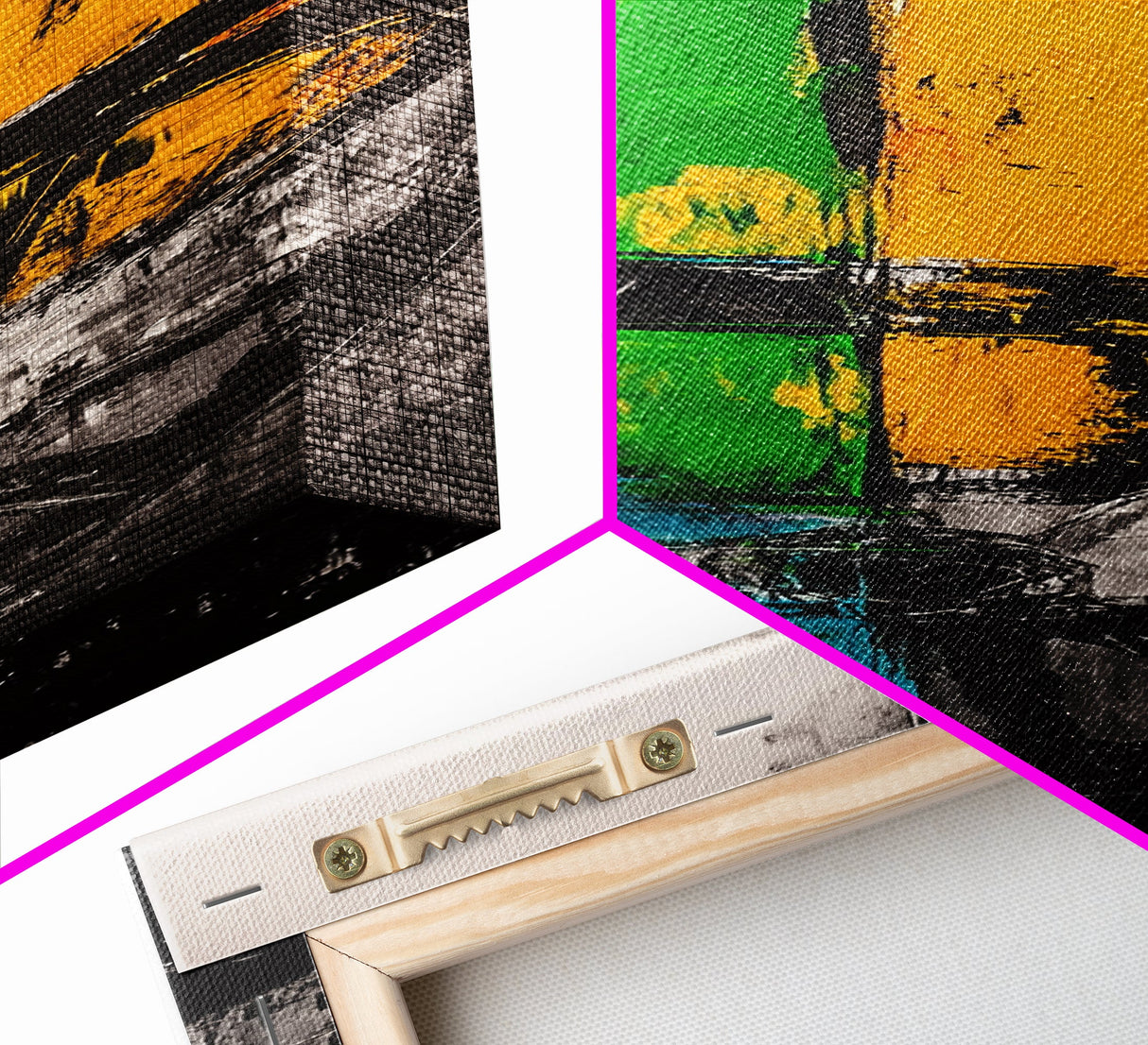 Abstract Geometry, Color Blocks, Industrial Design, Modern Minimalist, Framed Canvas Print, Contemporary Art, Living Room Wall Art