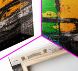 Abstract Geometry, Color Blocks, Industrial Design, Modern Minimalist, Framed Canvas Print, Contemporary Art, Living Room Wall Art