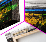 Colorful Fields, Abstract Landscape Art, Modern Nature Wall Decor, Vibrant Impressionist Painting, Living Room Wall Art, Canvas Print
