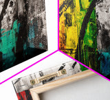 Colorful Abstract, Bold Nature, Autumn Tones, Framed Canvas Print, Modern Home Decor, Boho Art, Large Statement Piece, Living Room Art