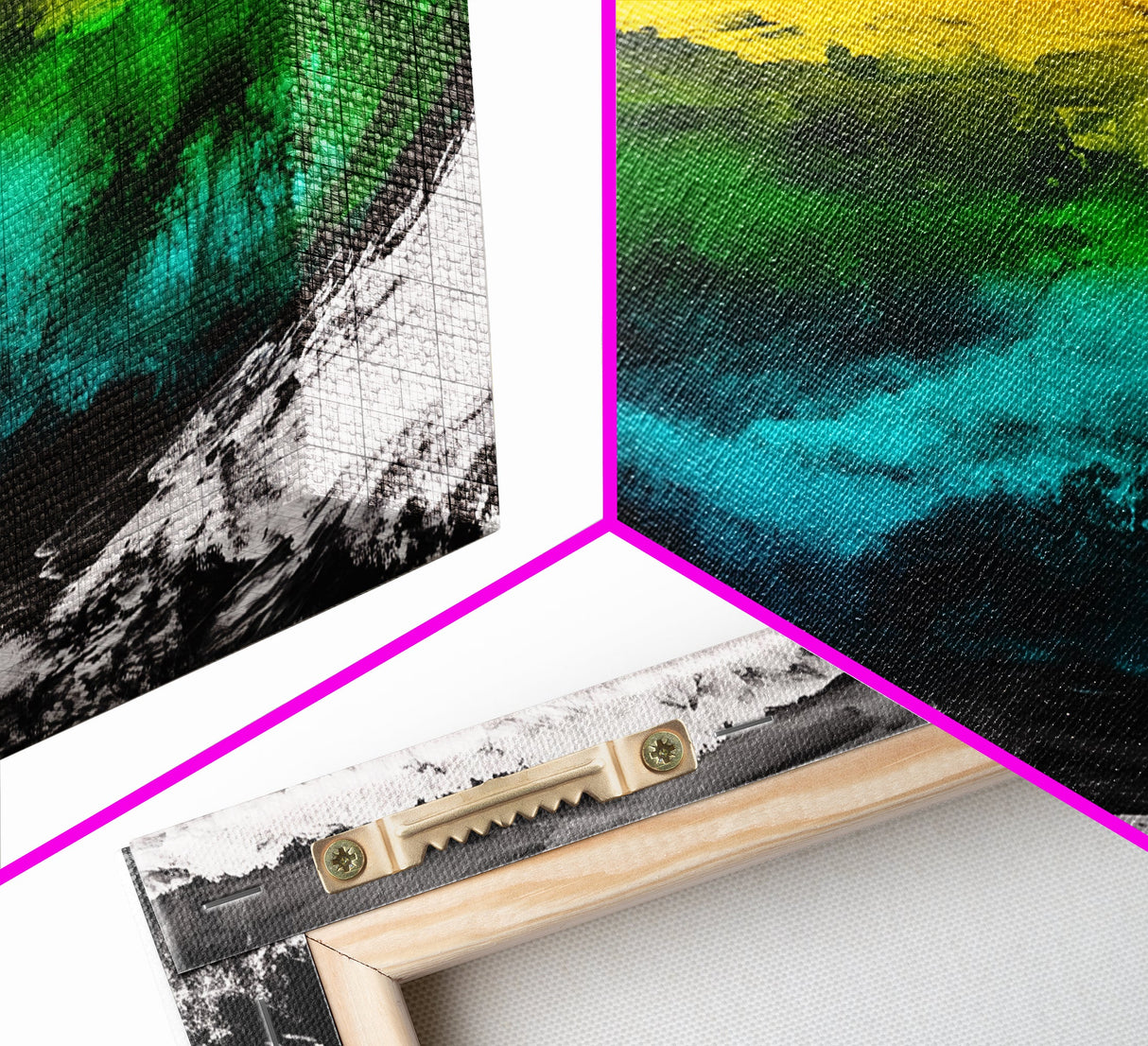 Turquoise Waves, Bold Ocean Art, Framed Canvas Print, Modern Abstract Seascape, Beach House Wall Decor, Large Statement Art
