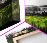 Green, Landscape, Nature, Canvas Print, Rolling Fields Wall Art, Scenic Countryside Painting, Modern Rustic Home Decor, Large Wall Art