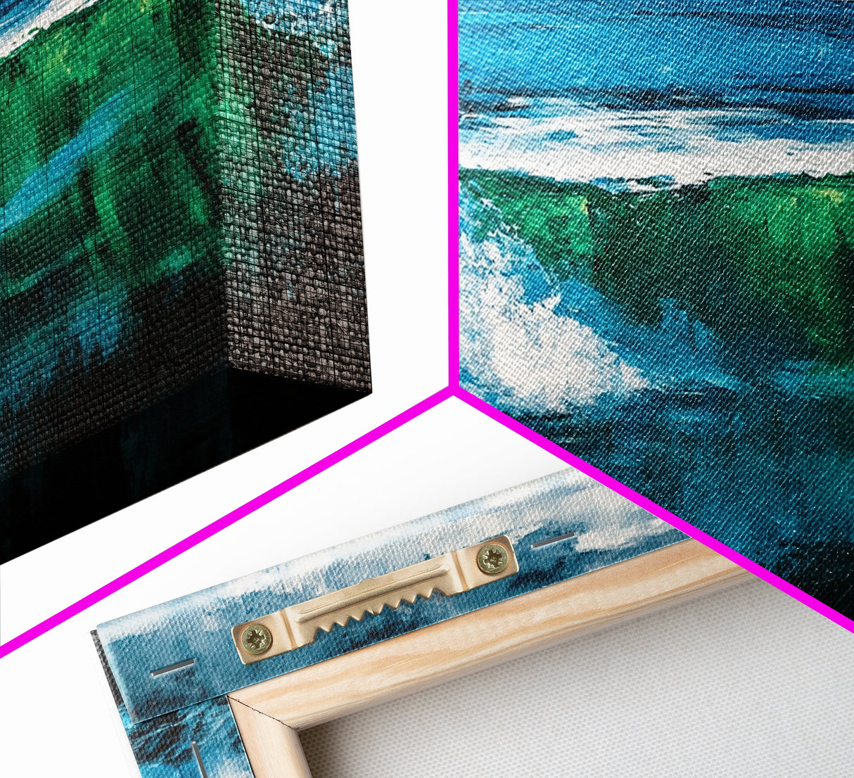 Ocean Wave, Sea Painting, Canvas Print, Coastal Wall Art, Beach Home Decor, Nautical Art, Large Wall Art, Bedroom Art, Modern Seascape