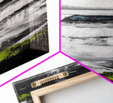 Stormy Coast, Ocean Waves, Black and White Seascape, Coastal Home Decor, Nautical Art, Living Room Wall Art, Canvas Print