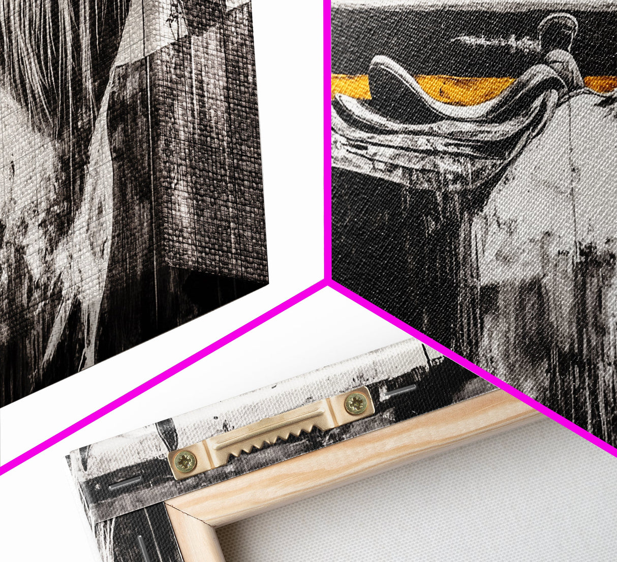 Majestic Horse, Western Wall Art, Black and White Canvas Print, Farmhouse Decor, Rustic Equestrian Art, Living Room Statement Piece