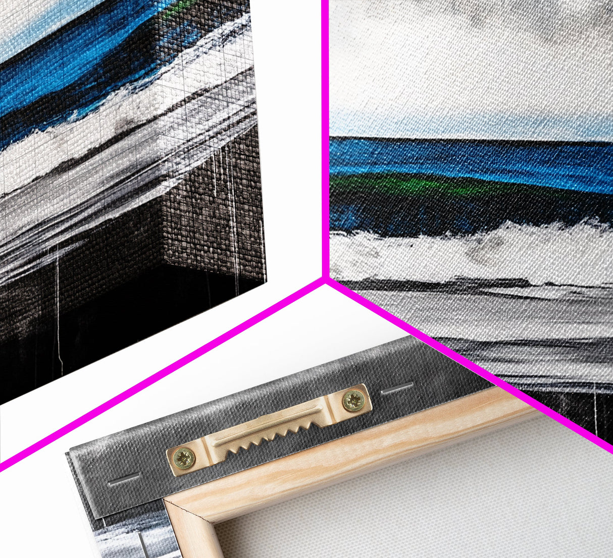 Ocean Wave, Moody Seascape, Coastal Art, Framed Canvas Print, Minimalist Wall Decor, Beach House Art, Modern Home Decor