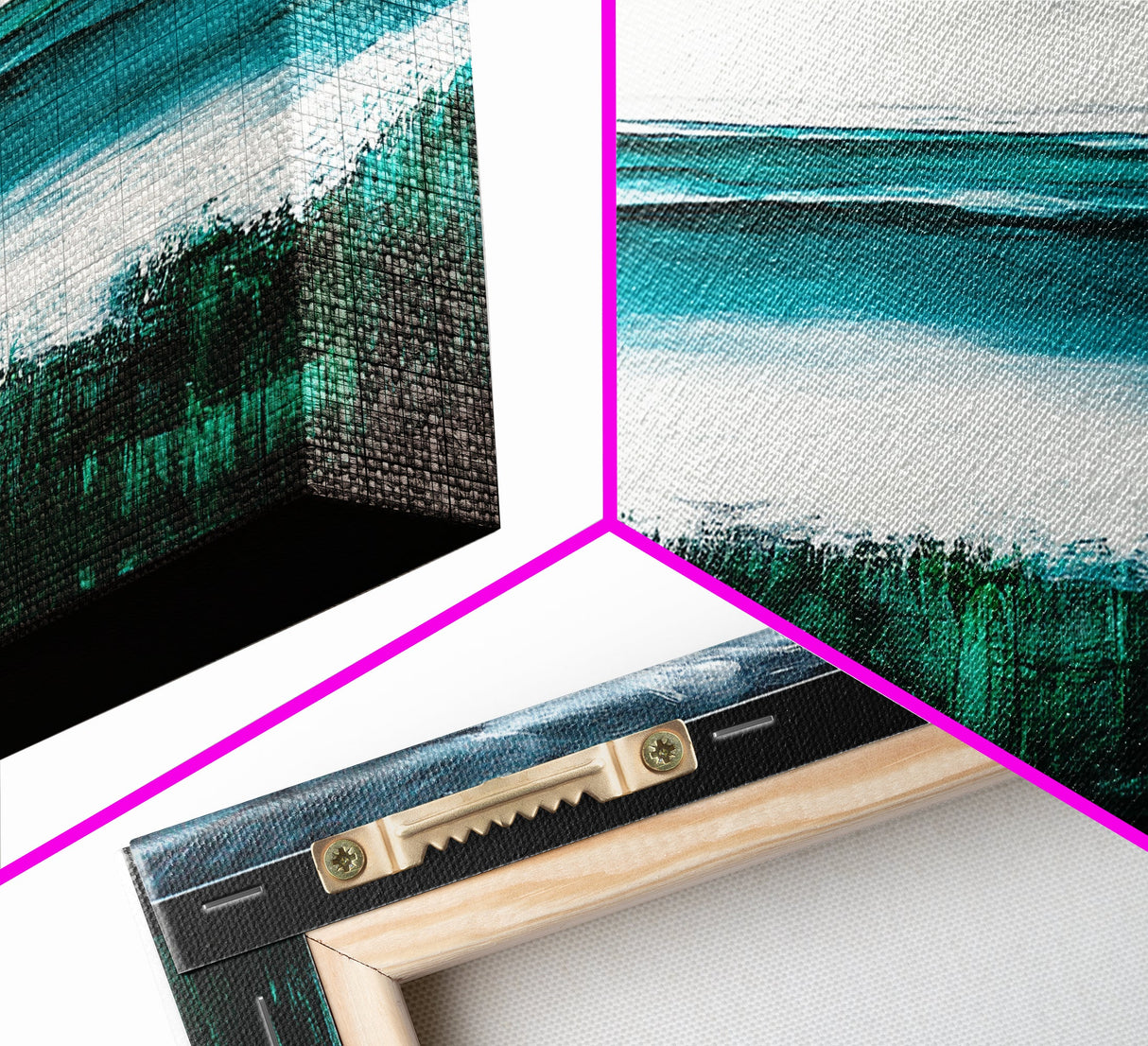 Ocean Waves, Blue Sea, Modern Coastal Art, Framed Canvas Print, Large Wall Art, Beach House Decor, Minimalist Art, Living Room Wall Art