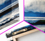 Ocean Waves, Abstract Seascape, Coastal Art, Large Wall Decor, Blue Wall Art, Modern Painting, Beach House, Canvas Print